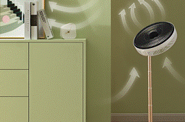 卡蛙伸缩折叠风扇：这样的柔风，宝宝夏天也能吹